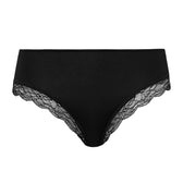 72437 Cotton Lace High Cut Brief - 019 Black