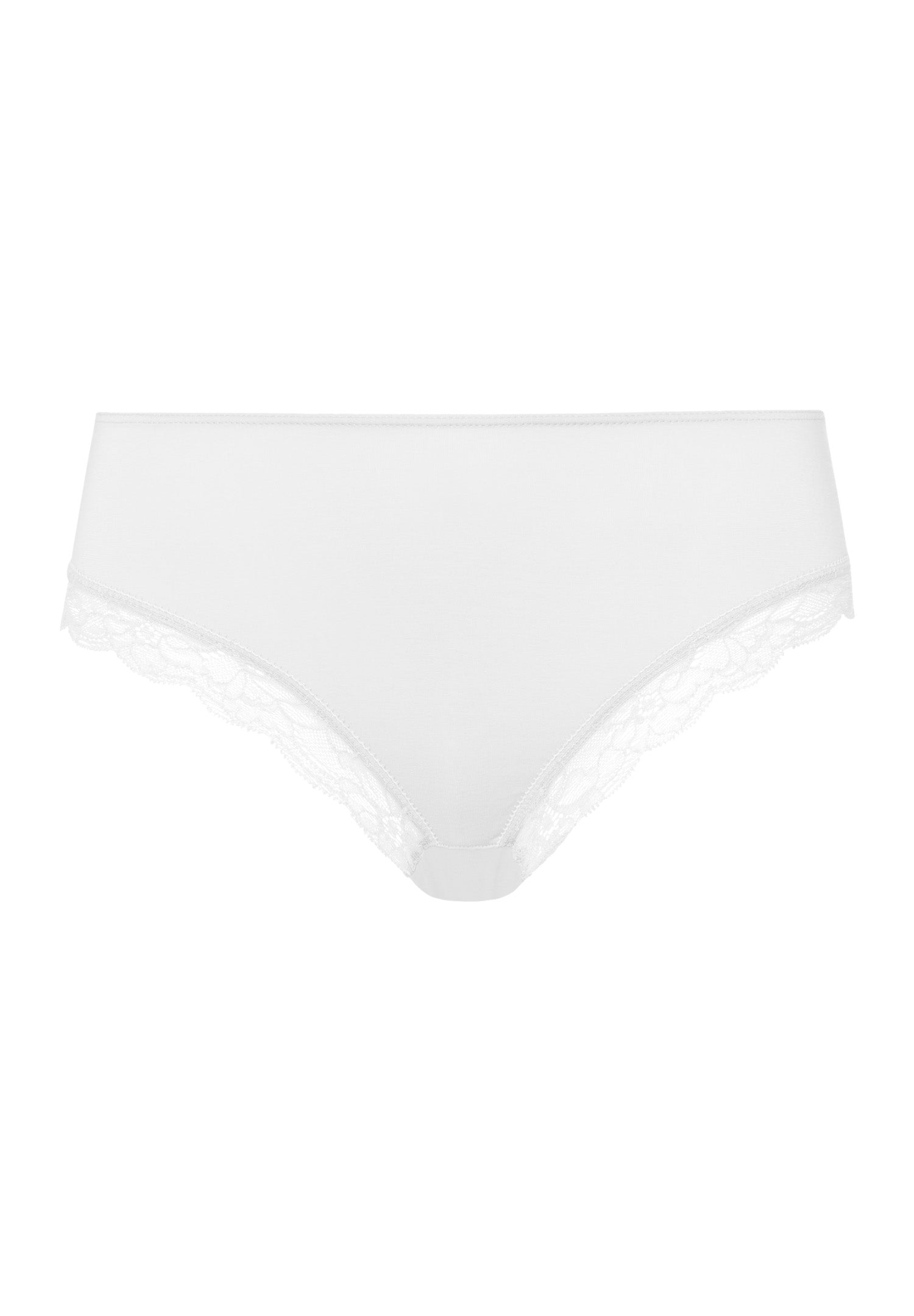 72437 Cotton Lace High Cut Brief - 101 White