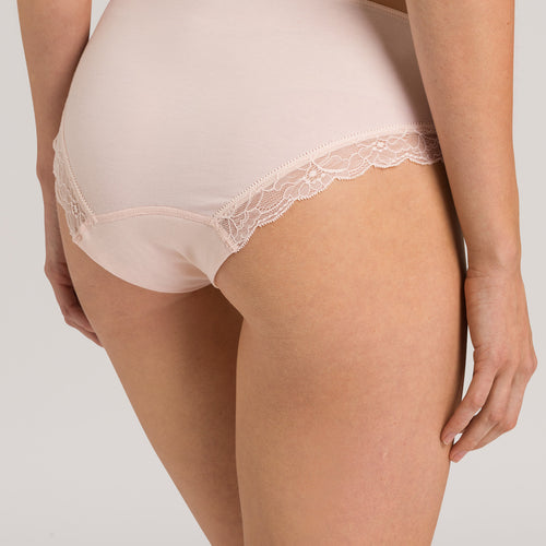 72437 Cotton Lace High Cut Brief - 1381 Powder