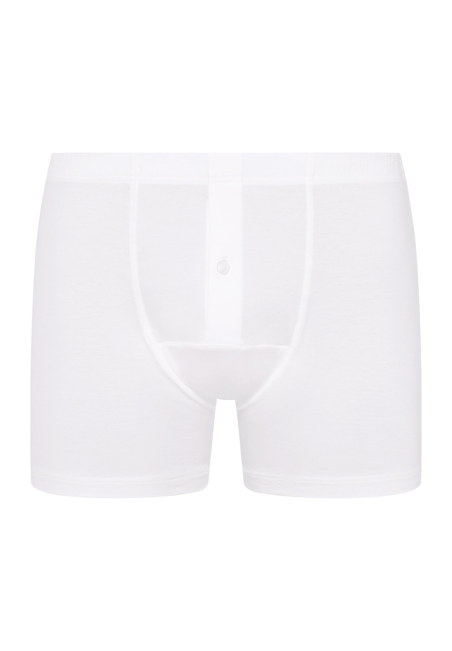 73063 Cotton Sensation Long Leg Boxer Brief With Fly - 101 White