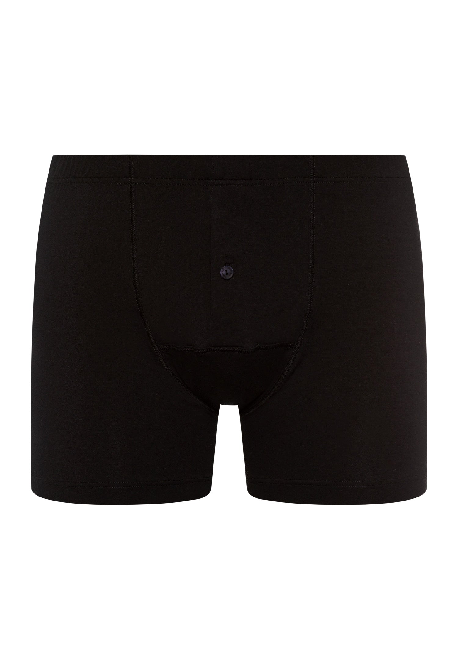 73063 Cotton Sensation Long Leg Boxer Brief With Fly - 199 Black