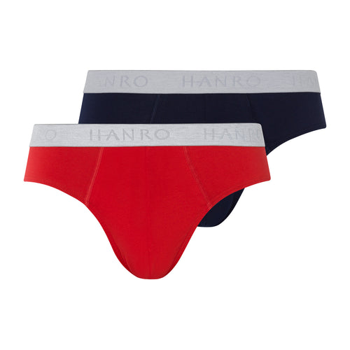 73075 Cotton Essentials Briefs 2-Pack - 2896 Deep Navy/ Bright Red