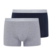 73078 Cotton Essentials Boxer Briefs 2-Pack - 2399 Lt Melange/Deep Navy