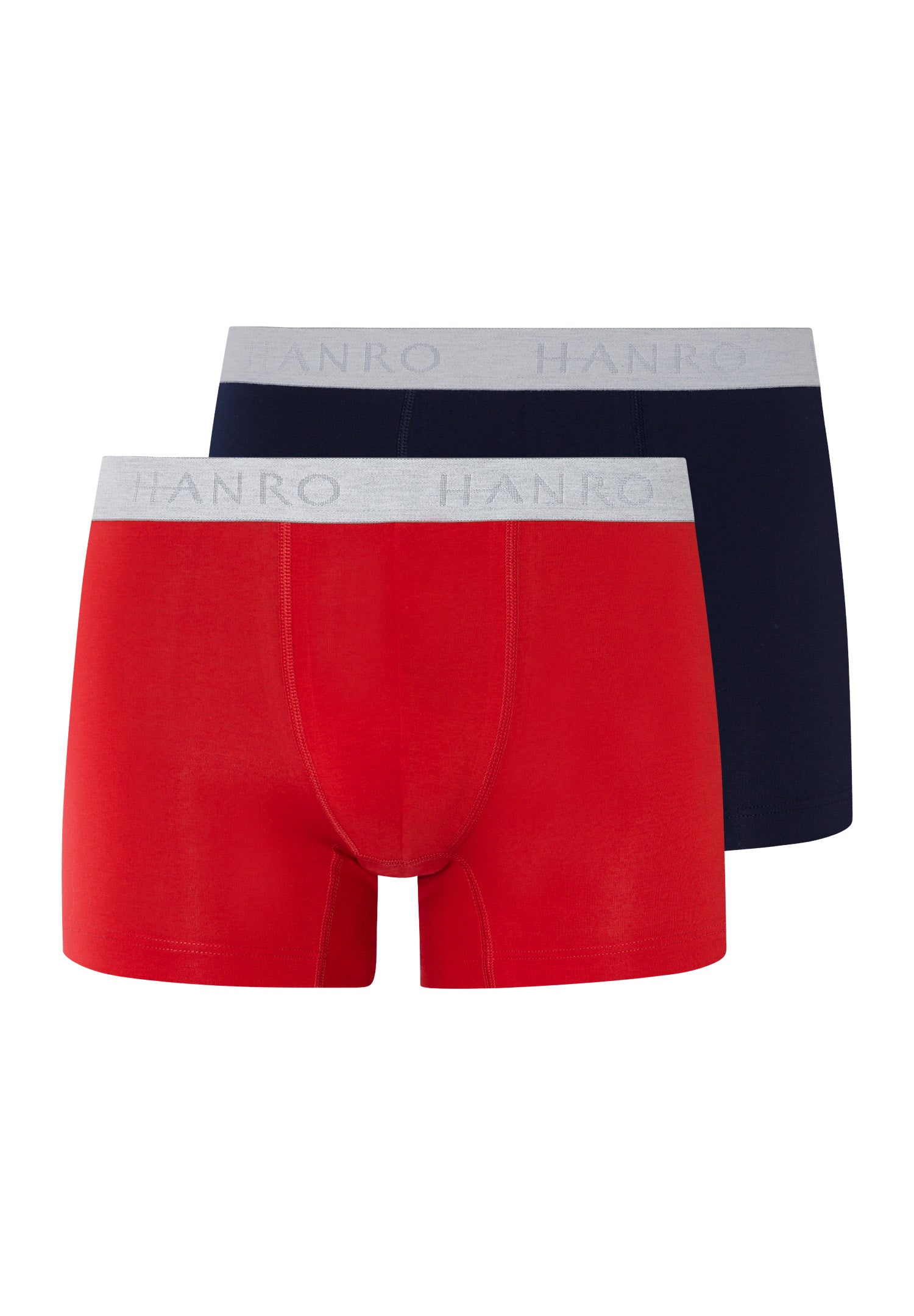 73078 Cotton Essentials Boxer Briefs 2-Pack - 2896 Deep Navy/ Bright Red