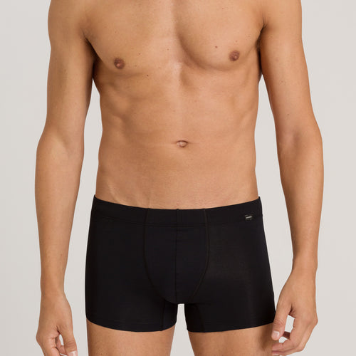 73079 Cotton Essentials 2 Pack Boxer Brief With Covered Waistband - 019 Black