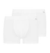 73079 Cotton Essentials 2 Pack Boxer Brief With Covered Waistband - 101 White