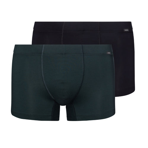 73079 Cotton Essentials 2 Pack Boxer Brief With Covered Waistband - 2871 Laurel/Black