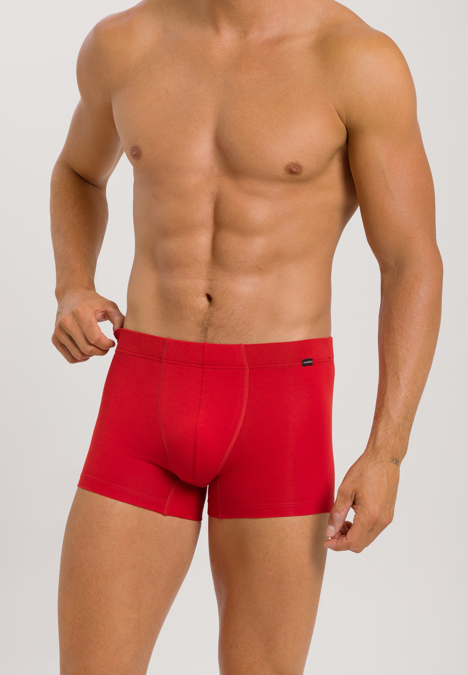 73079 Cotton Essentials 2 Pack Boxer Brief With Covered Waistband - 2896 Deep Navy/ Bright Red