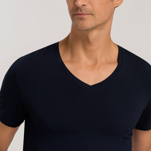 73089 Cotton Superior V-Neck Shirt - 593 Midnight Navy