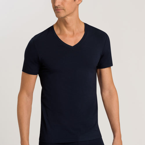 73089 Cotton Superior V-Neck Shirt - 593 Midnight Navy