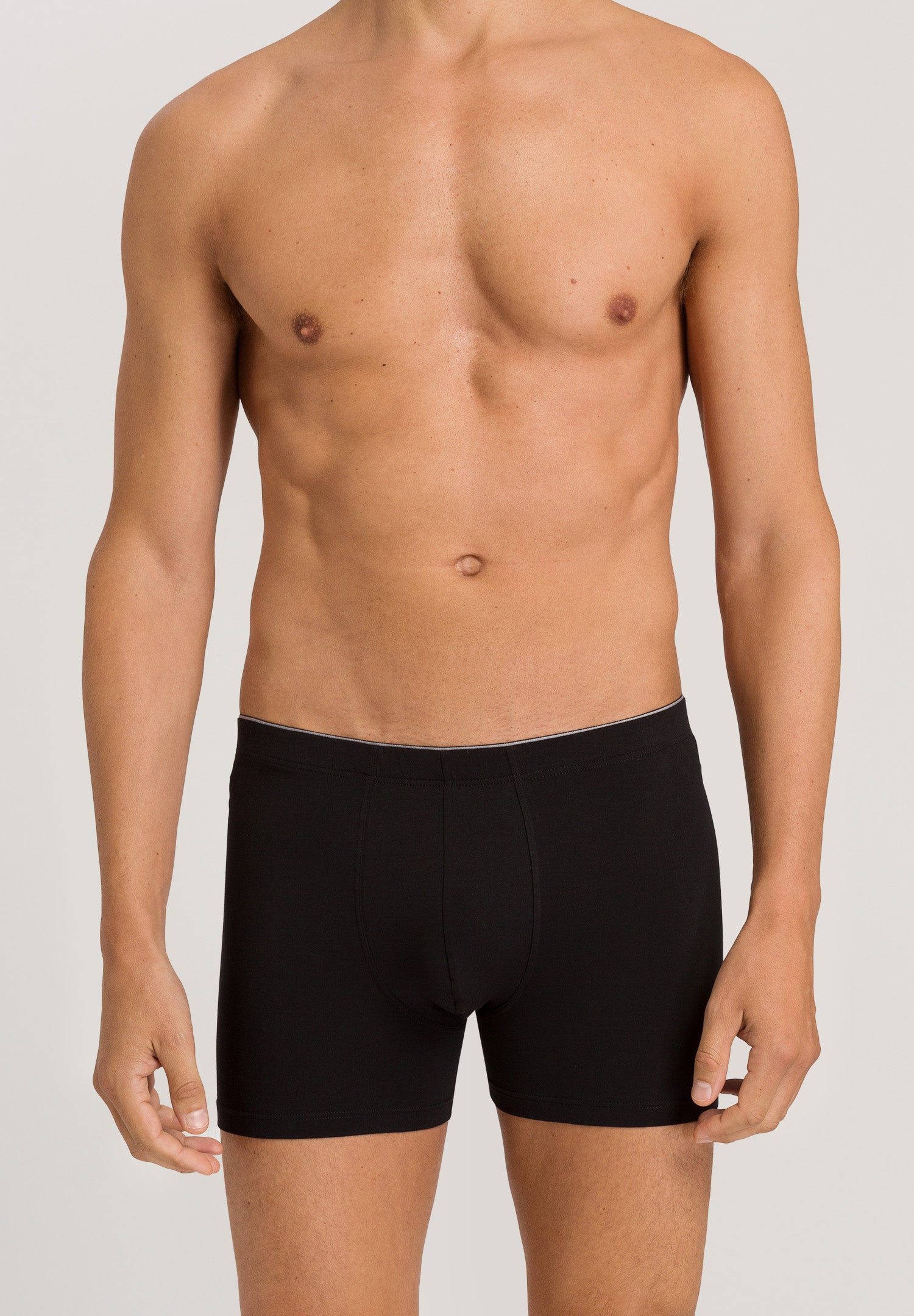 73090 Cotton Superior Long Leg Boxer Brief - 199 Black