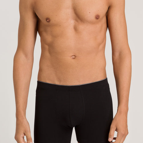 73090 Cotton Superior Long Leg Boxer Brief - 199 Black