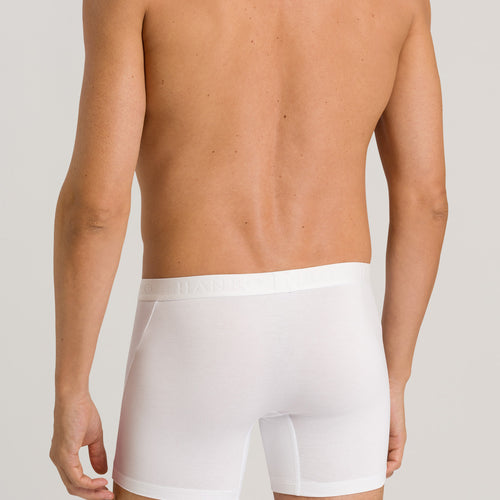 73103 Cotton Essentials Long Boxer Brief - 0100 All White