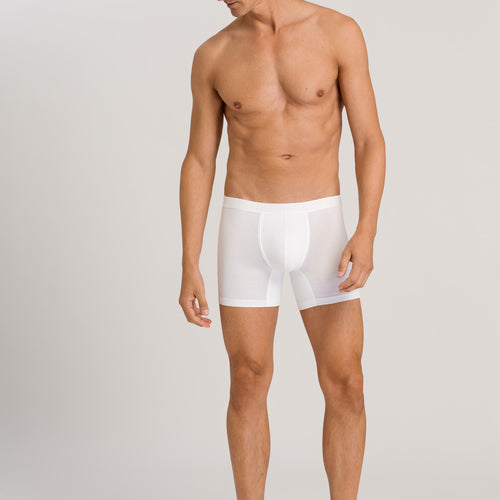 73103 Cotton Essentials Long Boxer Brief - 0100 All White