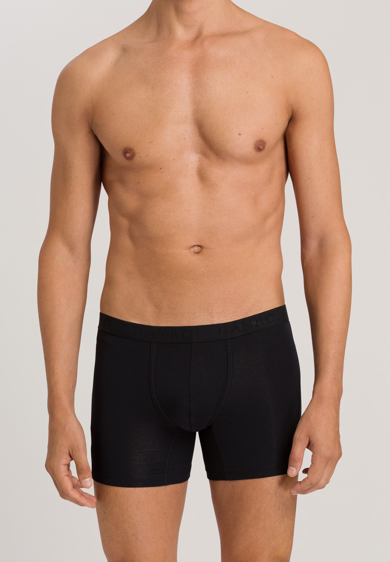 73103 Cotton Essentials Long Boxer Brief - 0900 All Black