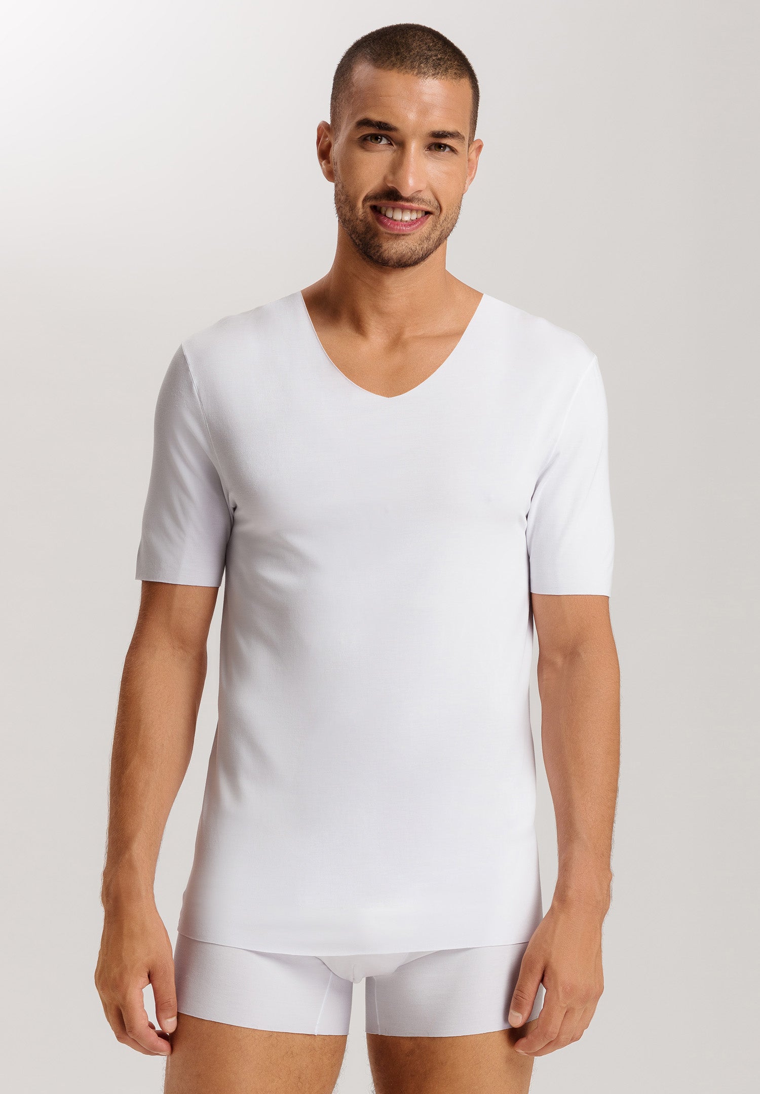 Clean Cut Seamless V-Neck T-Shirt | White 73251-101