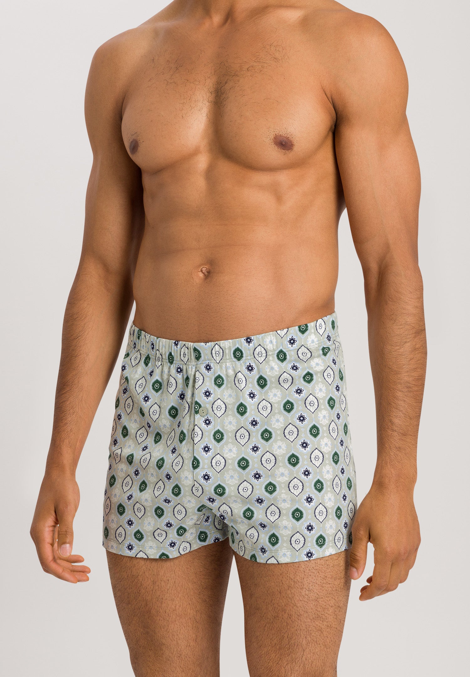 73290 Fancy Jersey KNIT BOXERS - 1234 Floral Minimal