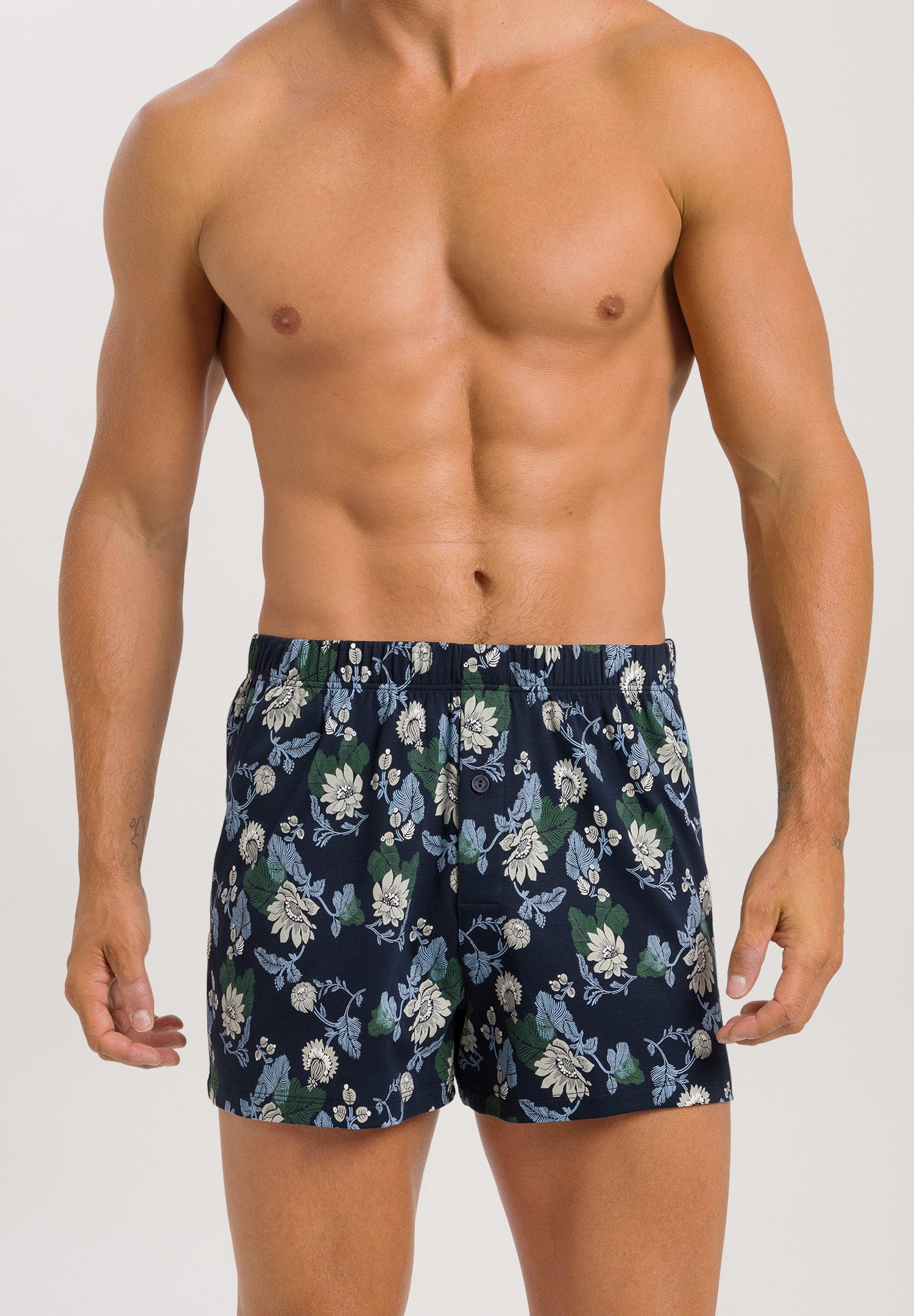 73290 Fancy Jersey KNIT BOXERS - 1251 Fine Lined Print