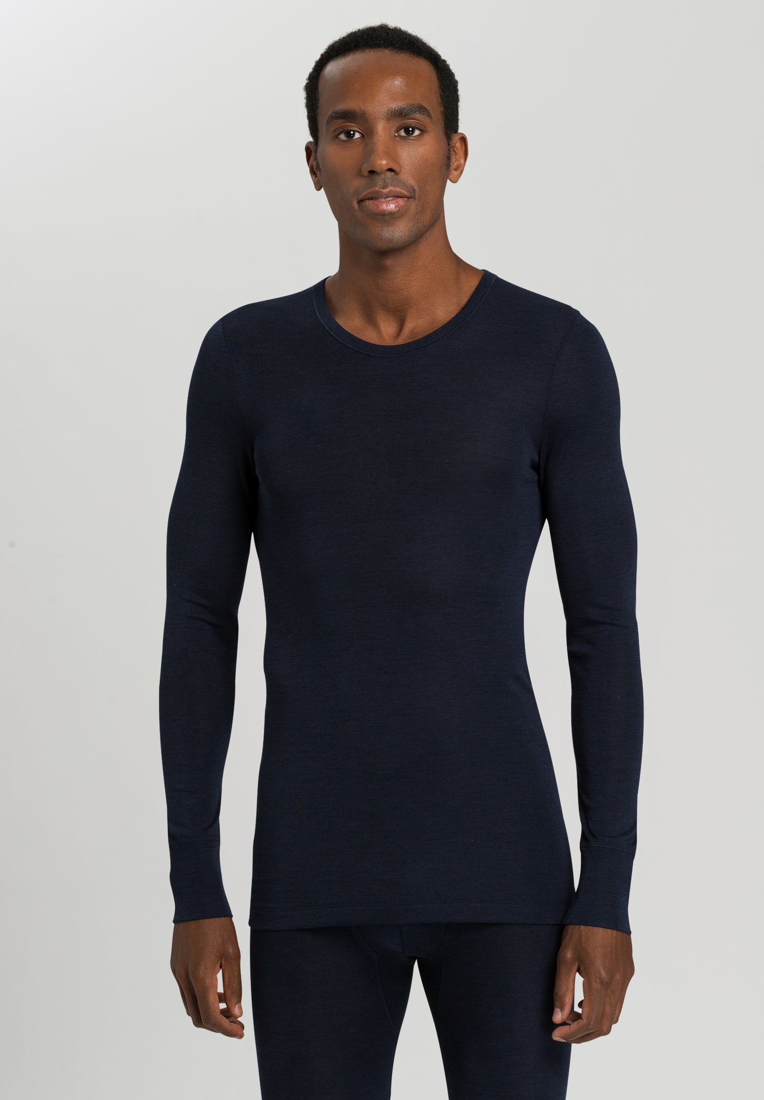 73402 Woolen Silk M Long Sleeve Shirt - 1610 Deep Navy