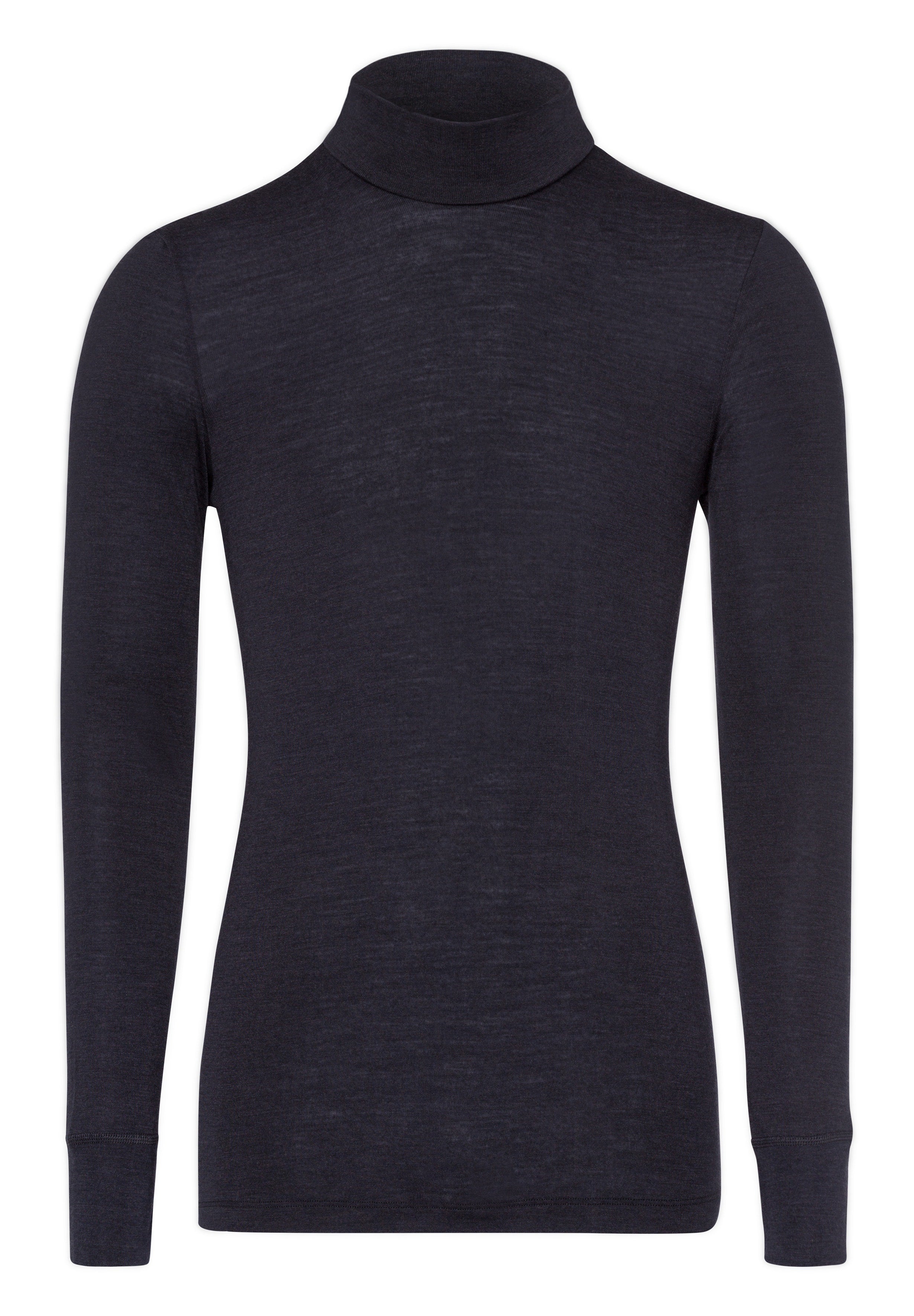 73403 Woolen Silk Turtleneck Shirt - 176 Anthrazit