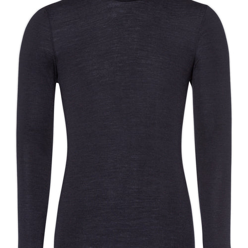 73403 Woolen Silk Turtleneck Shirt - 176 Anthrazit