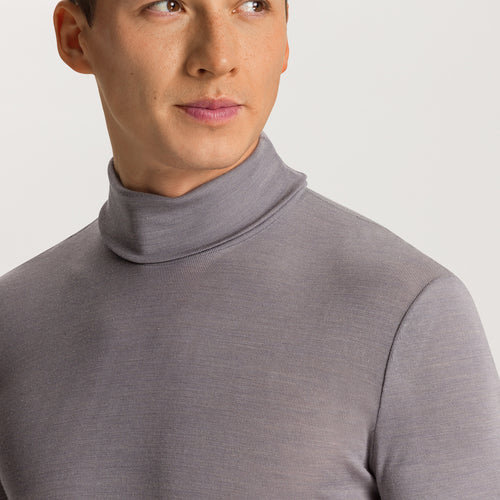 73403 Woolen Silk M Turtleneck Shirt - 2686 Nordic Grey