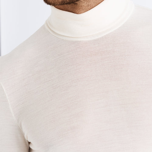 73403 Woolen Silk M Turtleneck Shirt - 795 Cygne