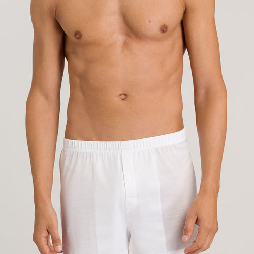 73505 Cotton Sporty Knit Boxer With Button Fly - 101 White