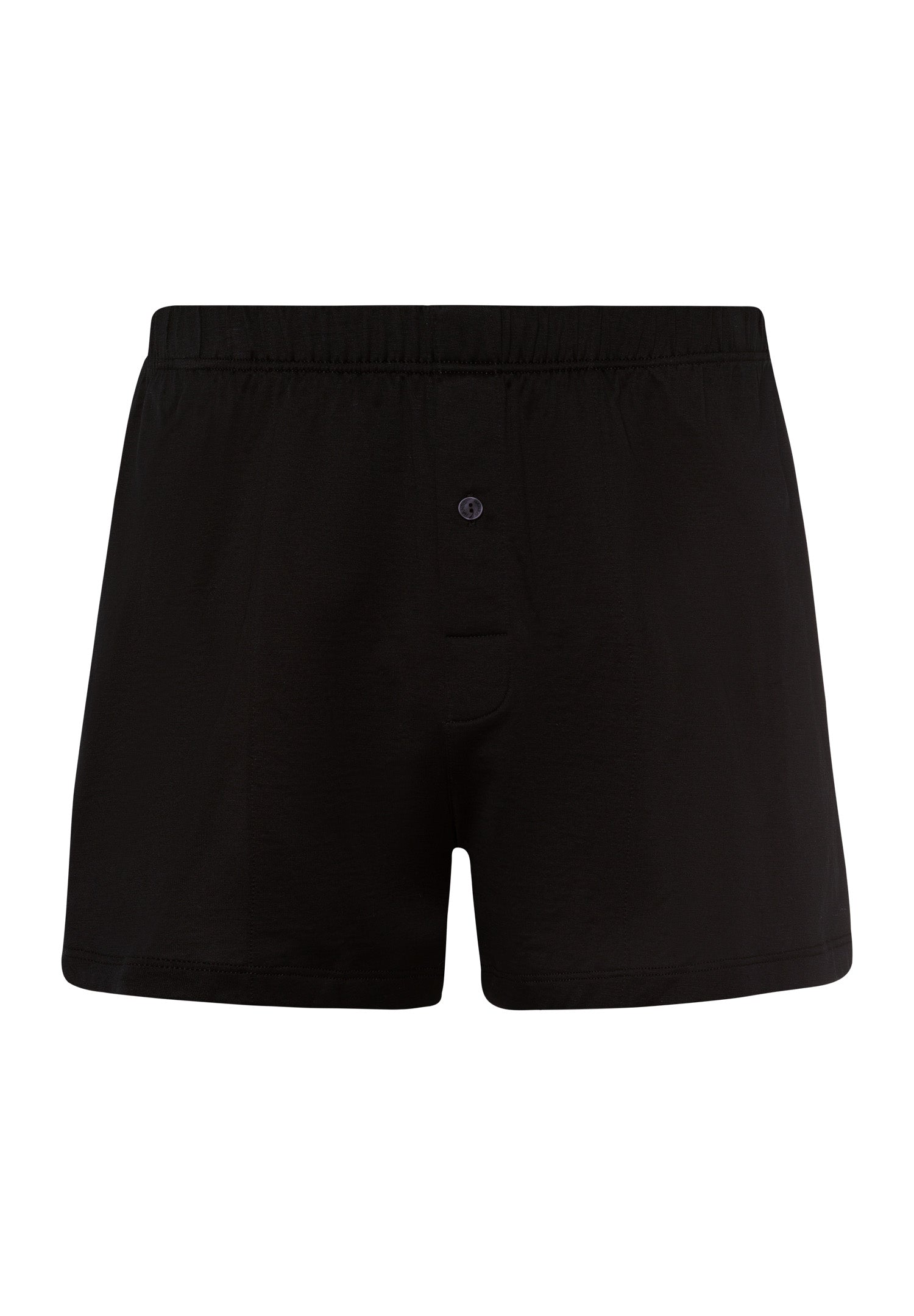 73505 Cotton Sporty Knit Boxer With Button Fly - 199 Black