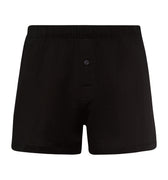 73505 Cotton Sporty Knit Boxer With Button Fly - 199 Black