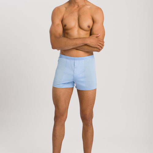 73505 Cotton Sporty Knit Boxer With Button Fly - 2531 Placid Blue