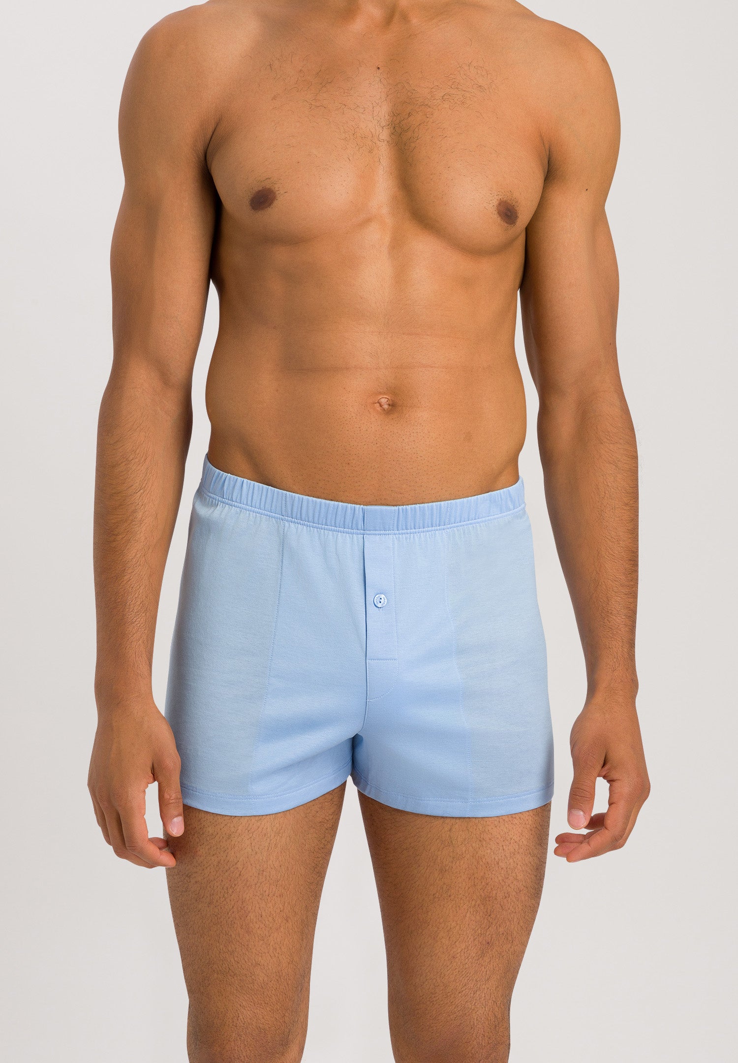 73505 Cotton Sporty Knit Boxer With Button Fly - 2531 Placid Blue