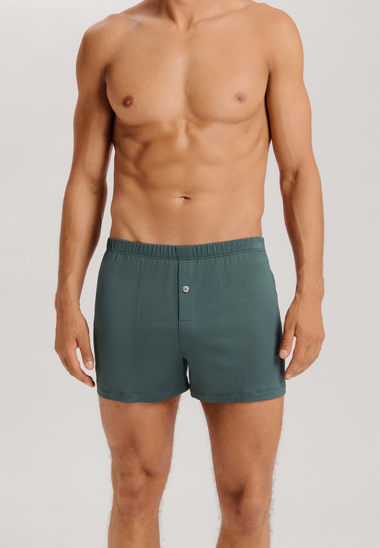 Cotton Sporty Knit Boxer With Button Fly | Herbal Tea 73505-2741