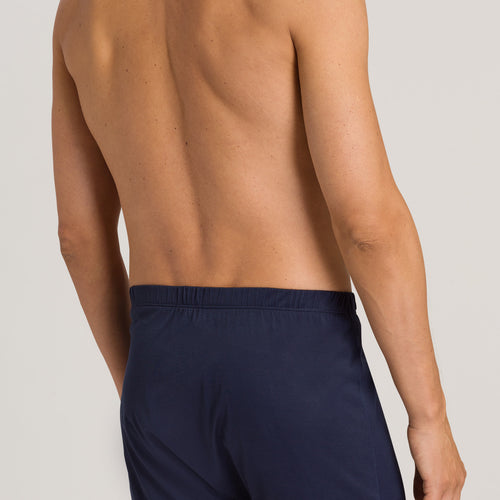 73505 Cotton Sporty Knit Boxer With Button Fly - 593 Midnight Navy