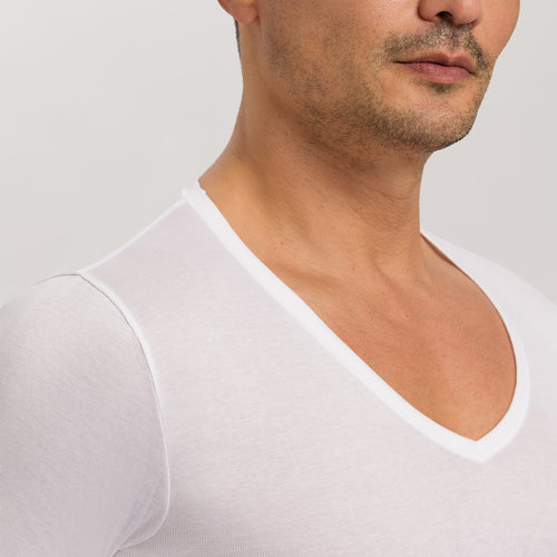 73665 Cotton Pure V-Neck T-Shirt - 101 White