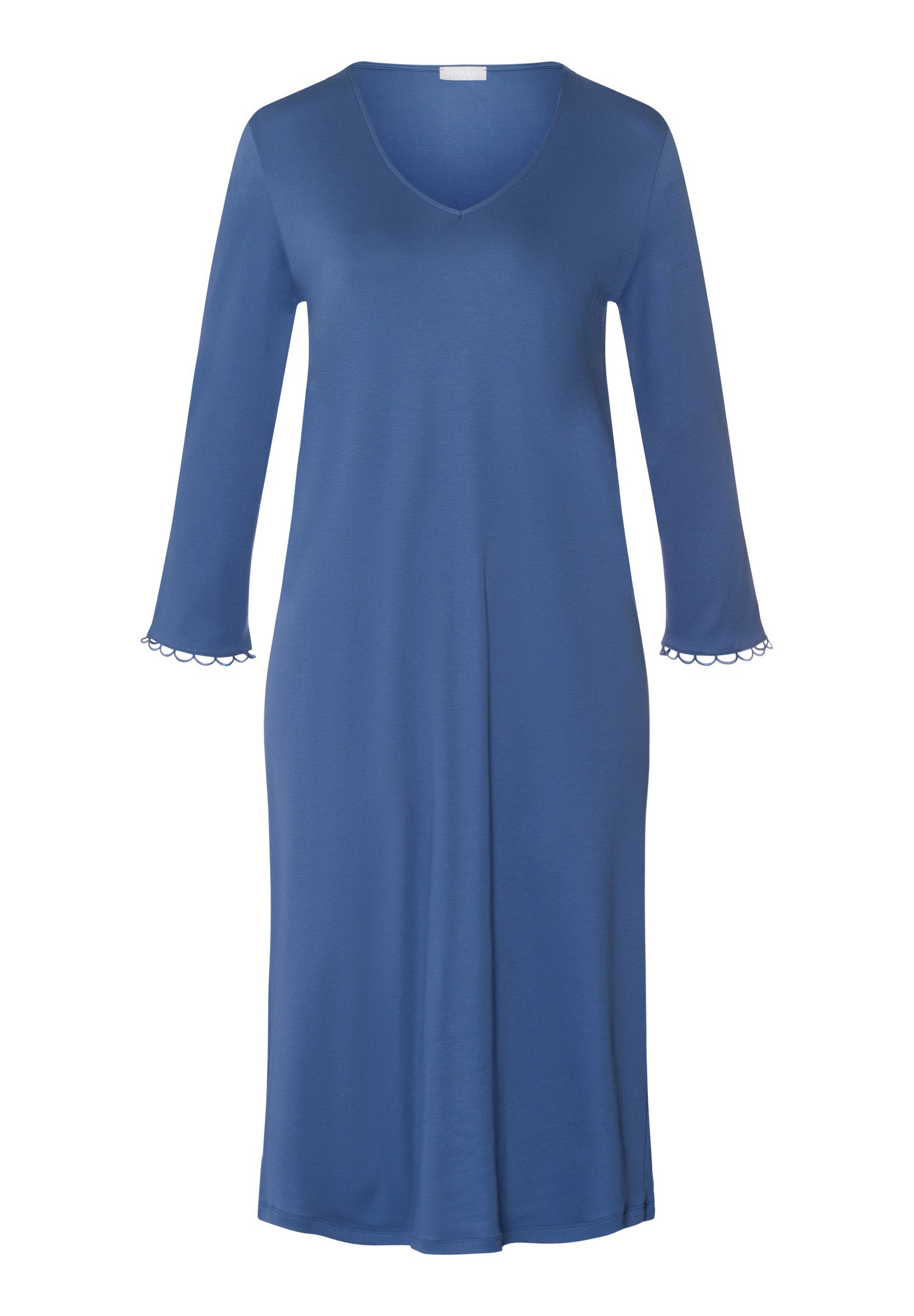 Anouk V-Neck Cotton Nightgown | Slate Blue 74809-2642