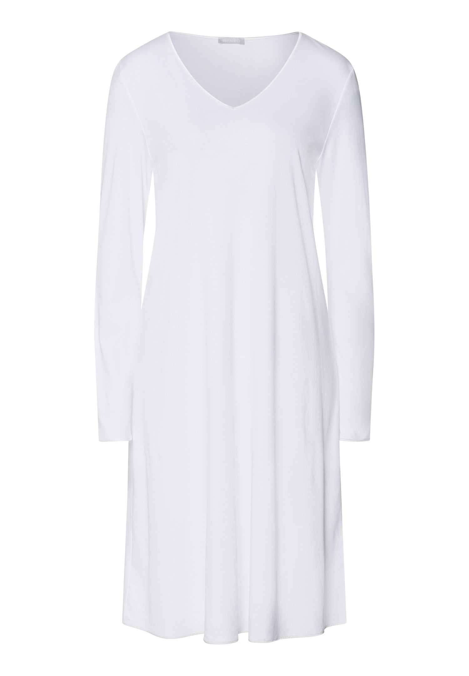 Cotton Silk V-Neck Cotton Nightgown | White 74815-101