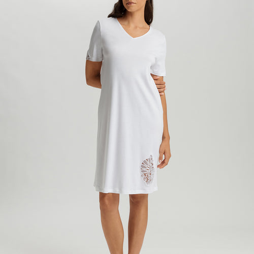 Belina V-Neck Cotton Nightgown | White 74823-101