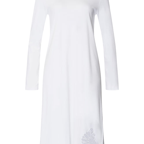 Belina Round Neck Cotton Nightgown | White 74824-101