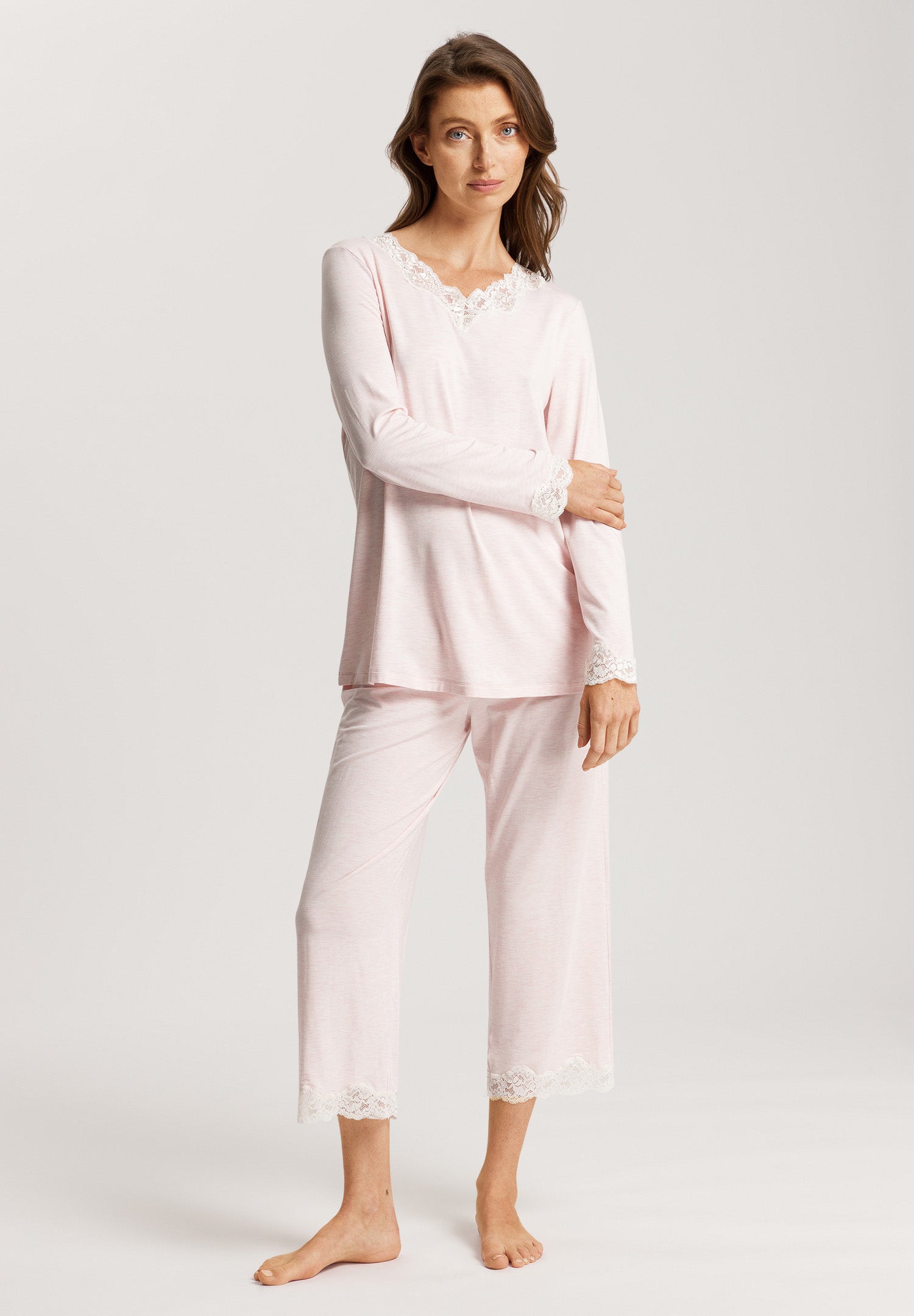 74833 Natural Elegance Long Sleeve Pajama Set - 2899 Rose Melange