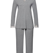 74833 Natural Elegance Long Sleeve Pajama Set - 958 Grey Melange