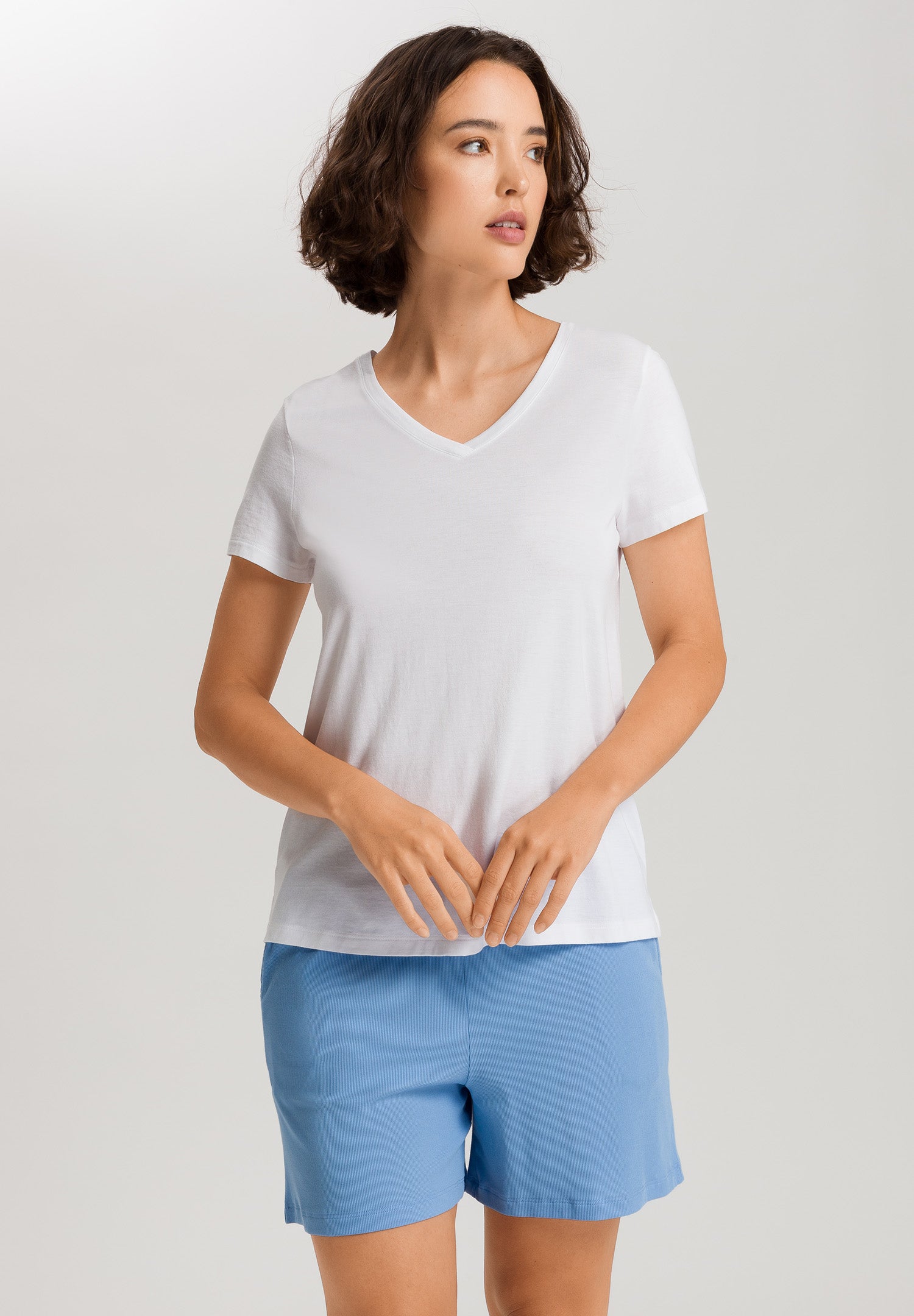 Sleep And Lounge Relaxed V-Neck Top | White 74842-101