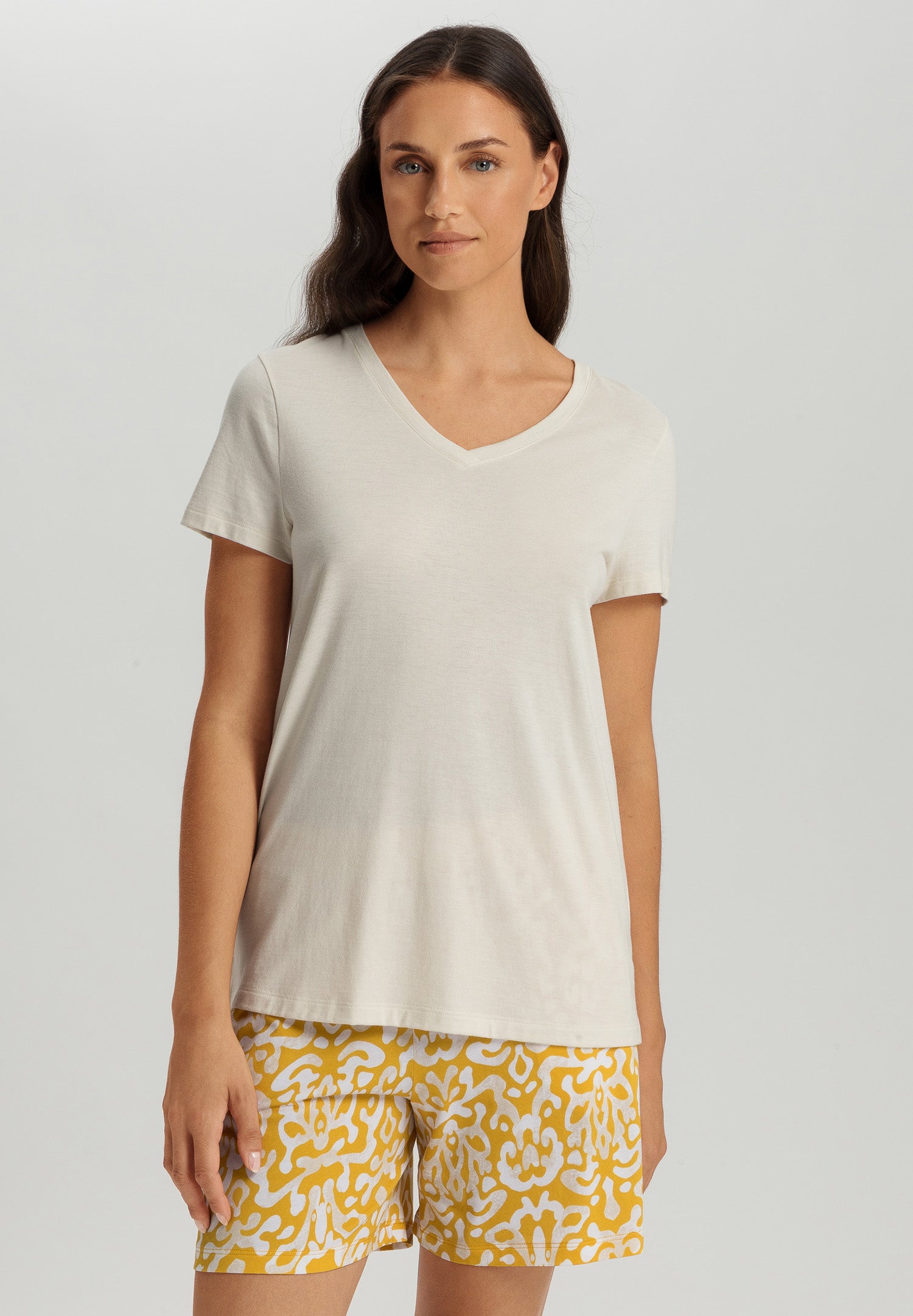 Sleep And Lounge Relaxed V-Neck Top | Quartz 74842-2121