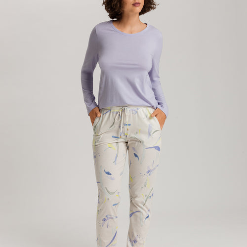 Sleep And Lounge Relaxed Round Neck Top | Purple Heather 74844-2474