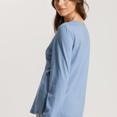 74844 Sleep And Lounge Long Sleeve Shirt - 2533 Endless Blue