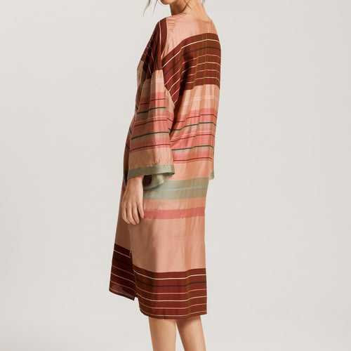 74860 Hannah Caftan - 2166 Earth Tanned Stripe