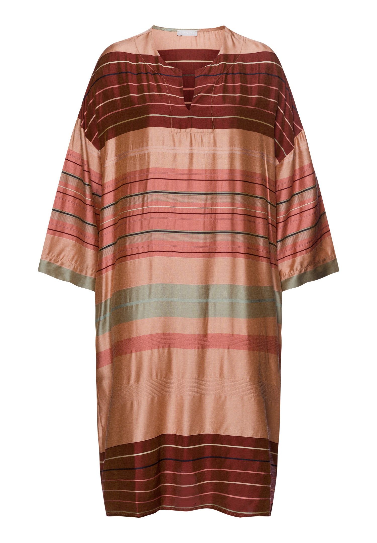 74860 Hannah Caftan - 2166 Earth Tanned Stripe