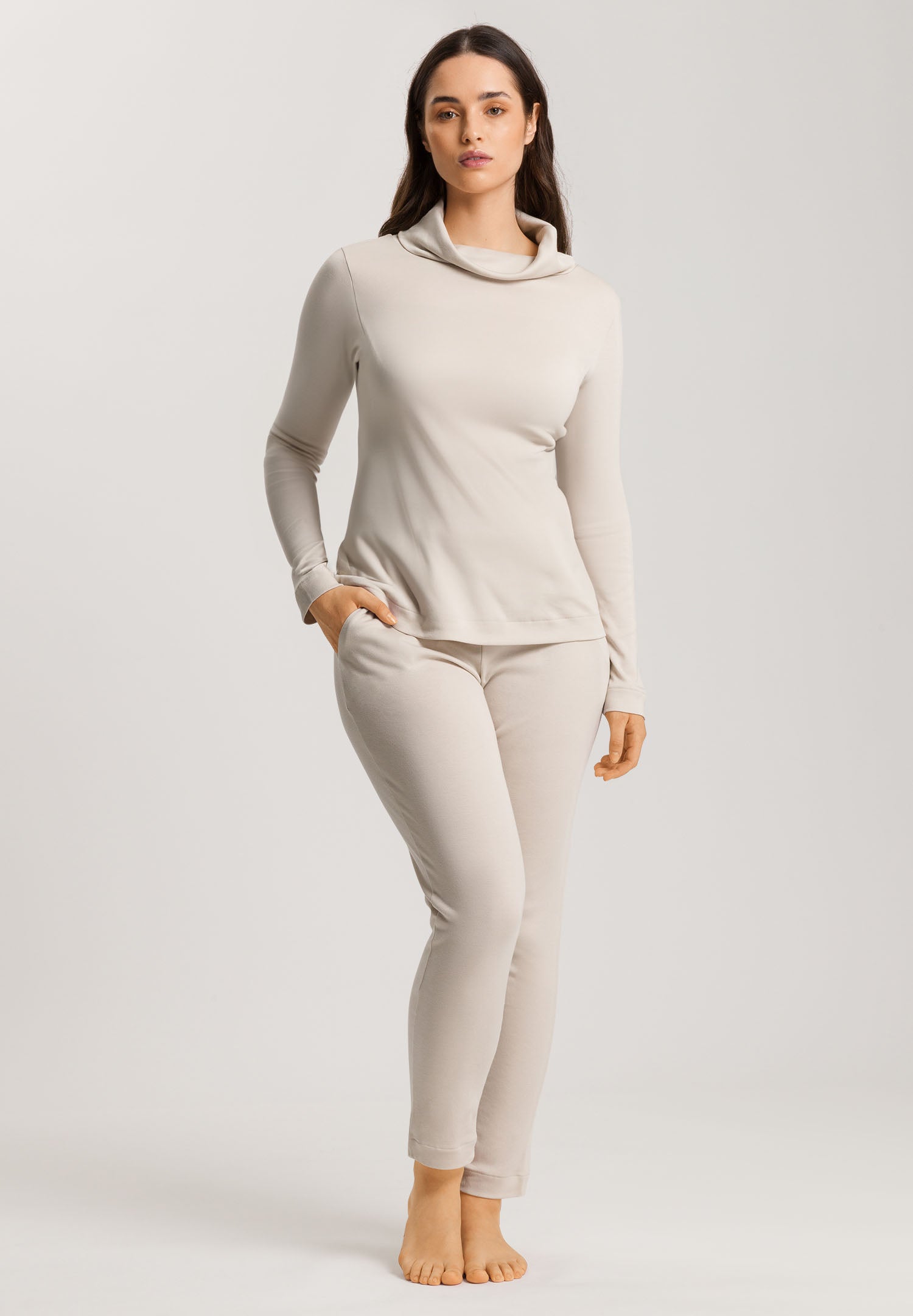 74865 Agatha Long Sleeve Pajama Set - 2801 Pumice