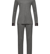 74876 Virginia Long Sleeve Pajama Set - 1119 Stone Melange