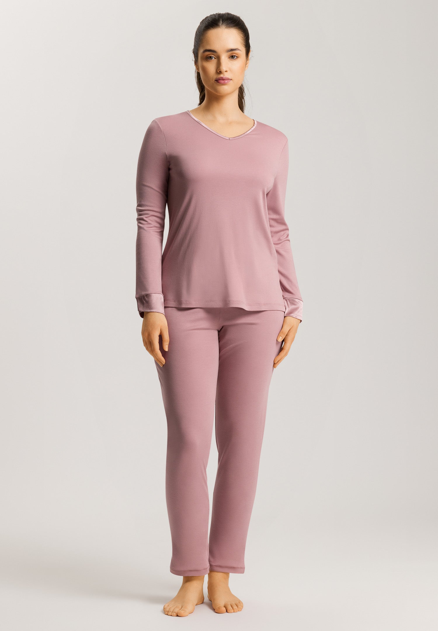 74876 Virginia Long Sleeve Pajama Set - 2312 Woodrose